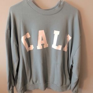 XXL Light Blue CALI Crewneck Sweatshirt